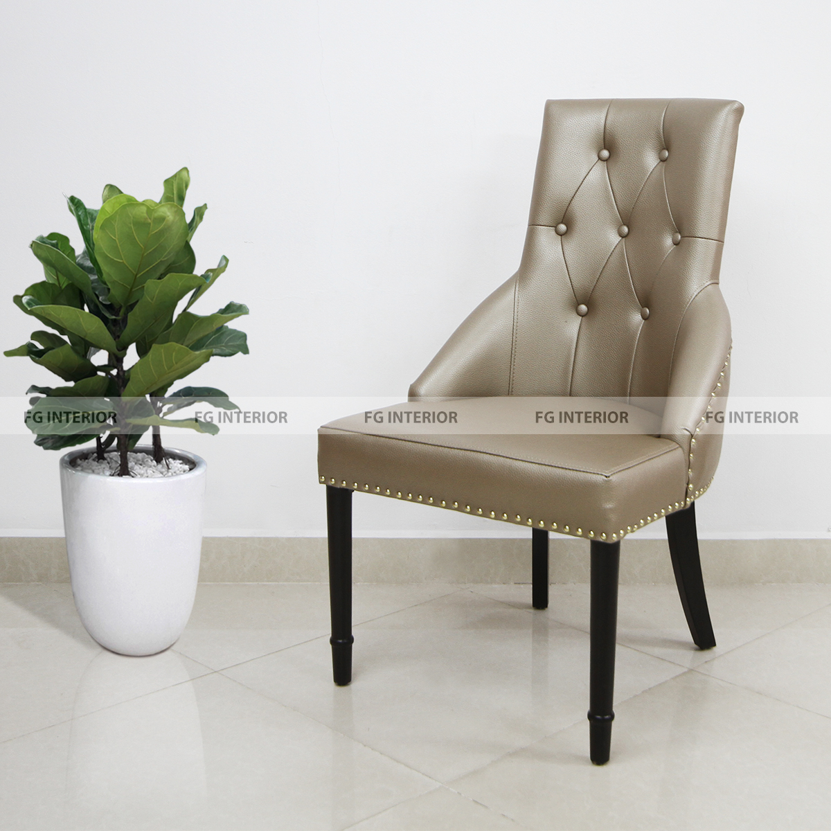 Ghế gỗ bọc đệm da cao cấp FHC 09B